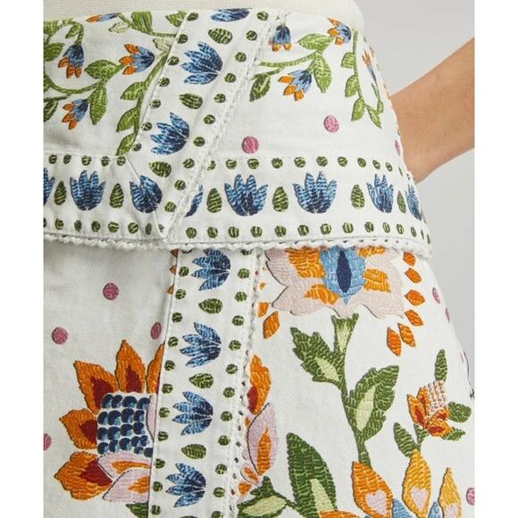 FARM Rio Summer Garden Mini Skirt Sz Small - Floral Wrap Skirt Tropical - Picture 3 of 12